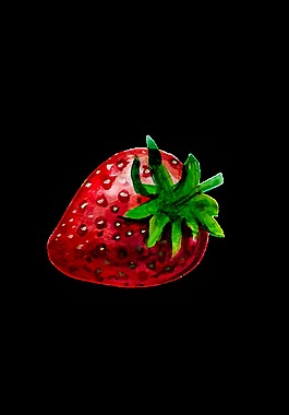 草莓水果透明素材