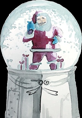 圣誕水晶球透明素材