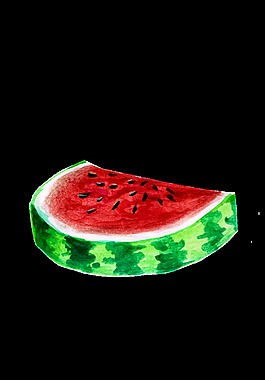 夏日元素西瓜透明素材