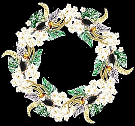 美麗花環(huán)透明素材