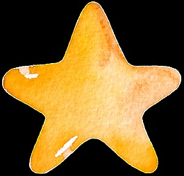 金黃海星透明素材