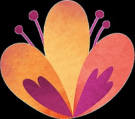 迷人簡約花卉透明素材