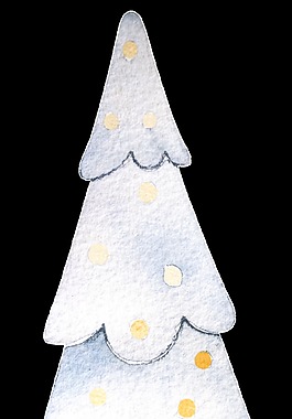 白雪圣誕樹透明素材