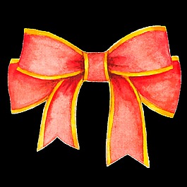 紅色蝴蝶結(jié)透明素材