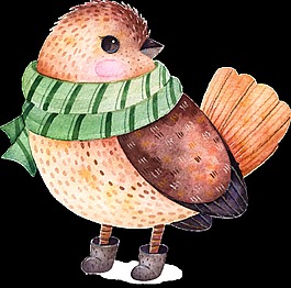 臃肿小鸟透明素材