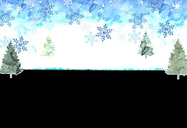 蒼白雪地透明素材