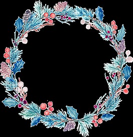 樹枝編織花環(huán)透明素材