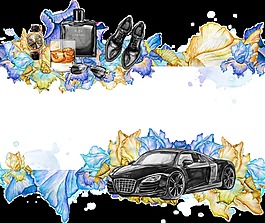黑色系物品橋車透明素材