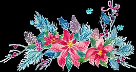 美麗花叢透明素材