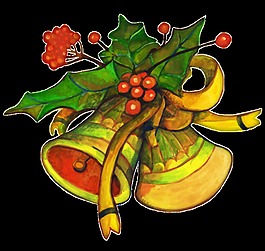 圣誕節(jié)元素鈴鐺透明素材