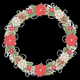 紅色花環(huán)透明素材