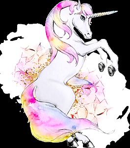 梦幻甜蜜独角兽透明素材