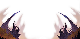 手繪火焰煙霧元素