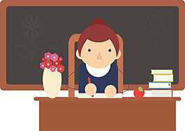 手绘黑板教学元素