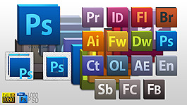 Adobe軟件圖標大全PSD素材