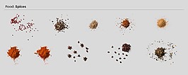 簡(jiǎn)約排列版各種調(diào)料背景psd源文件