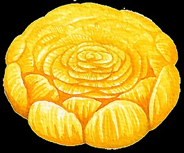 金黃色鮮花卡通透明素材