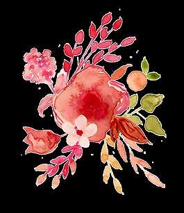 卡通透明花朵素材