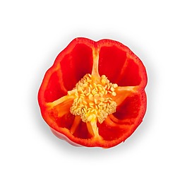 紅色燈籠椒切件俯視圖psd源文件