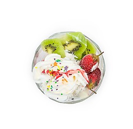 俯視圖美味網紅甜品雪糕psd源文件