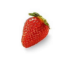 一粒紅艷艷新鮮草莓psd源文件