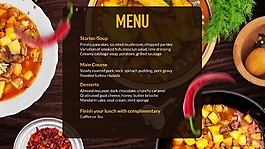 西班牙風(fēng)格食物菜單背景psd源文件