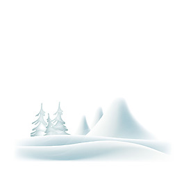 創意冬季雪松png元素素材