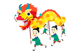 卡通創(chuàng)意過元宵png元素素材