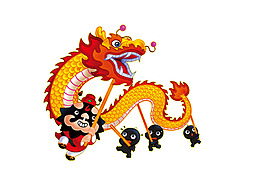 元宵節舞龍png元素素材