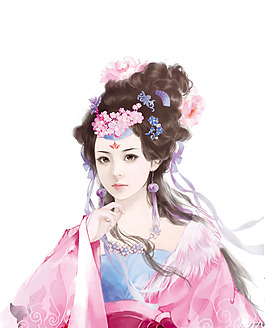 古風才華女子png元素素材