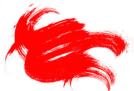 創(chuàng)意紅色彩墨png元素素材