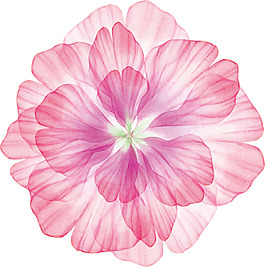 創(chuàng)意夢幻粉色花朵png元素素材