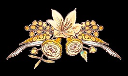 棕色花卉卡通透明素材