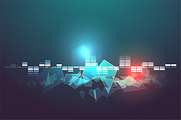 五彩科技立體背景圖