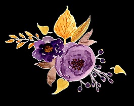 插畫(huà)花卉卡通透明素材