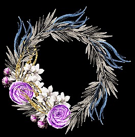 簡(jiǎn)約花環(huán)卡通透明素材