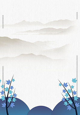 中國風(fēng)水墨山峰背景