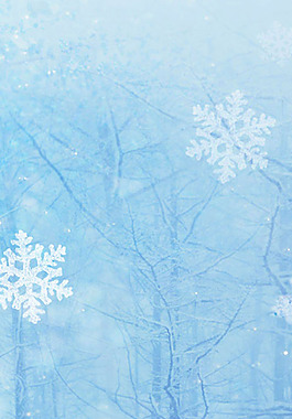 小清新雪花森林背景