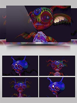 俏皮可愛的外星人視頻素材