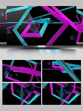 鉆石飛舞的3D視頻素材