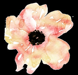 粉末花心卡通透明素材