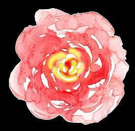 黃燈花蕊卡通透明素材