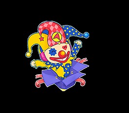 卡通小丑png透明素材