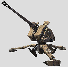 3d機(jī)器人大炮免摳psd透明素材