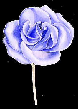 溫馨藍(lán)花卡通透明素材