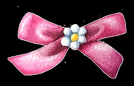 紫帶花結(jié)卡通透明素材