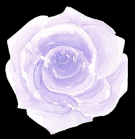 白漬花蕾卡通透明素材