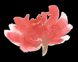 紅心花蕊卡通透明素材