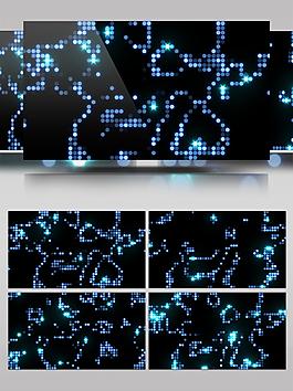 青色星系視頻素材