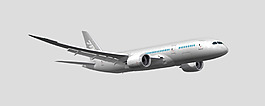 天空飛行的飛機免摳psd透明素材